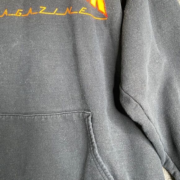 Vintage Y2K Thrasher Magazine Hoodie Adult M Spellout Distressed Grunge - Picture 5 of 15